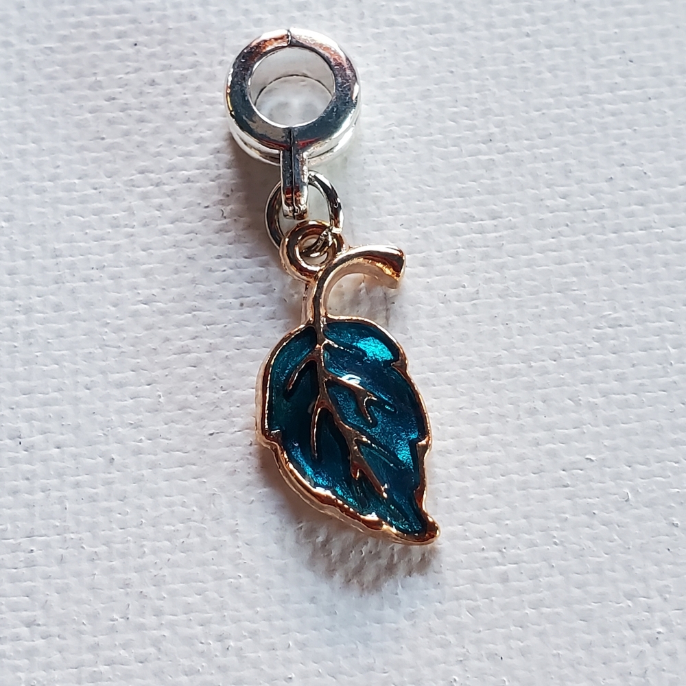 Charm. Silver and gold tone. NWOT.  Fits in Pandora snake chain Bracelet.